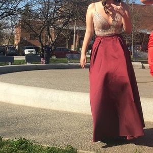 Maroon prom dress
